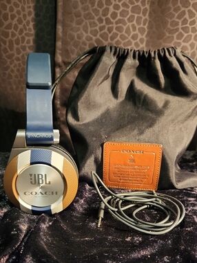 JBL x Coach Blue Stripe Synchros Headphones